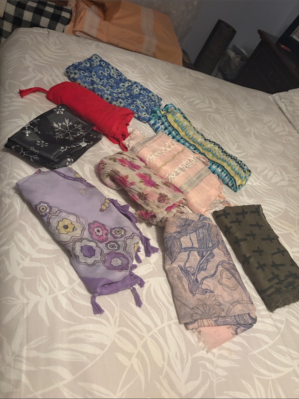 Lightweight Assorted Women’s Scarves - Pink, Purple, Blue, Red, Black, Green